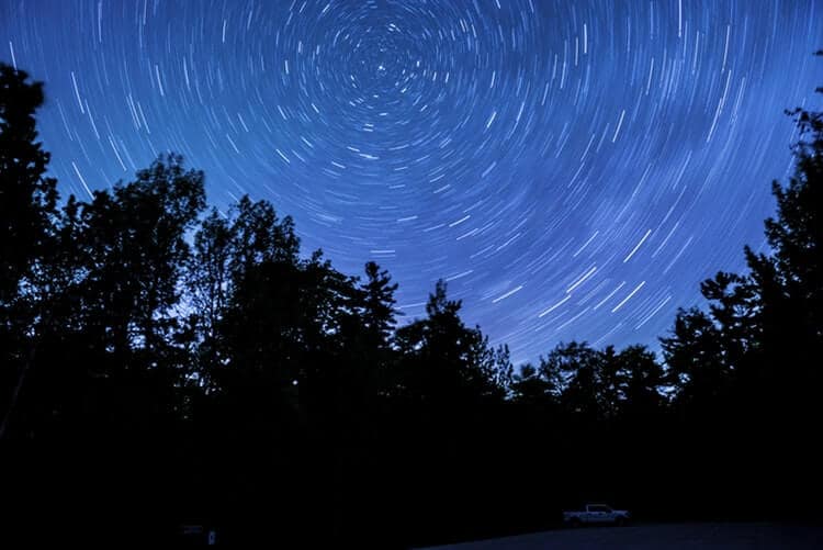 Longer exposure settings than indicated by the 500 rule produces star trails, but that might be what you want