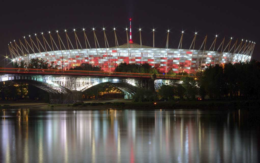 night stadium waterfront.