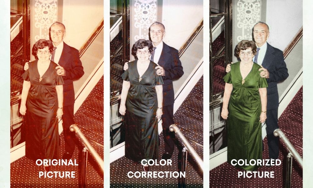 restoring faded colors and colorizing photos.