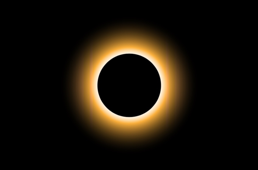 Photograph of a total solar eclipse.