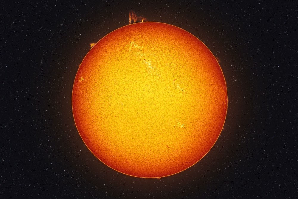 Detailed photographic solar imaging of the Sun's surface, solar flares, prominences, and H-alpha.