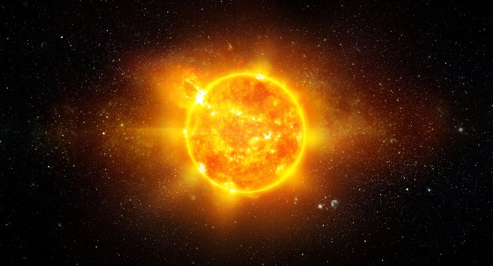 Composite image of the Sun created using elements furnished by NASA.