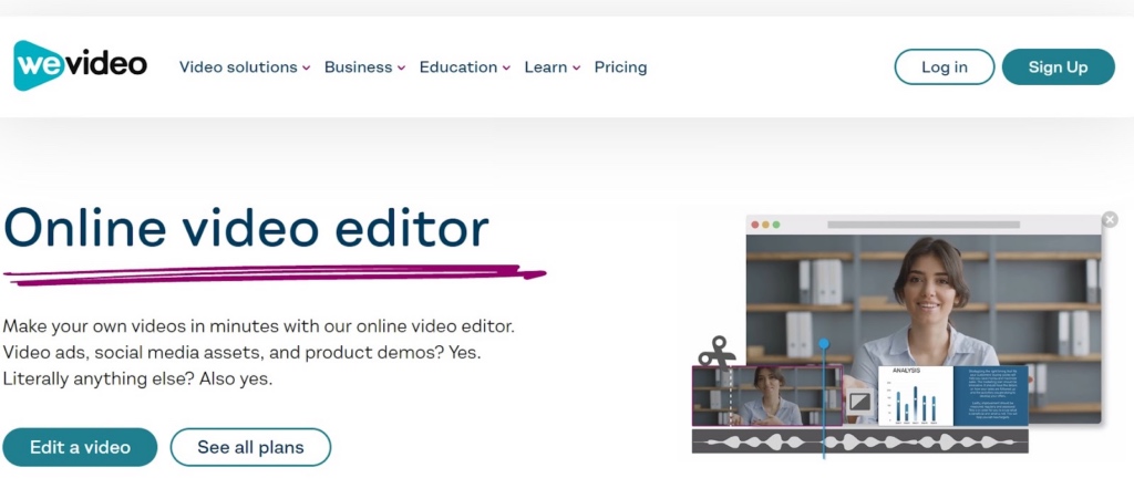 WeVideo online editor.